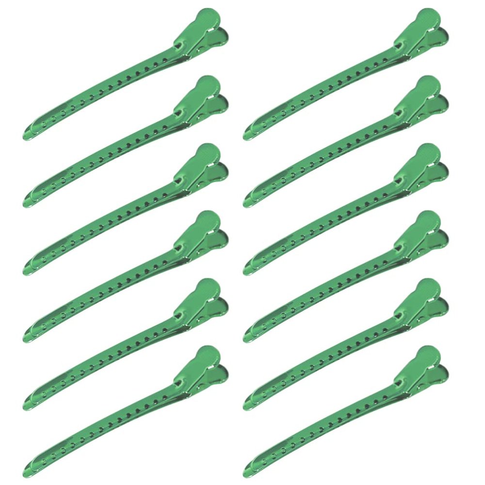 Uonlytech 12pcs Professional Hair Sectioning Clips Hairdressing Clamps for Styling Coloring and Perms Hair Grip for Salon and Use Random Colors