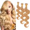 #27 Honey Blonde Human Hair Bundle Body Wave 15A Grade, 100% Unprocessed Brazilian Virgin Human Hair, Soft Double Weft Hair Extensions for Black Women, No Shedding 27 16,18,20inch view 1