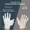 7 Pairs Cottonnerie Cotton Gloves for Dry Hands Sleeping, Moisturizing Gloves Overnight, Hand Moisturizer Gloves, Moisture Gloves for Dry Hands Overnight, Eczema Gloves, Medium, Black view 4