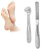 Callus Shaver, 2pcs Stainless Steel Cuticle Remover Foot File Hard Dead Skin Remover Anti-Skid Handle Foot Care Pedicure Callus Shaver Hard Skin Remover for Wet and Dry Hand Feet view 1