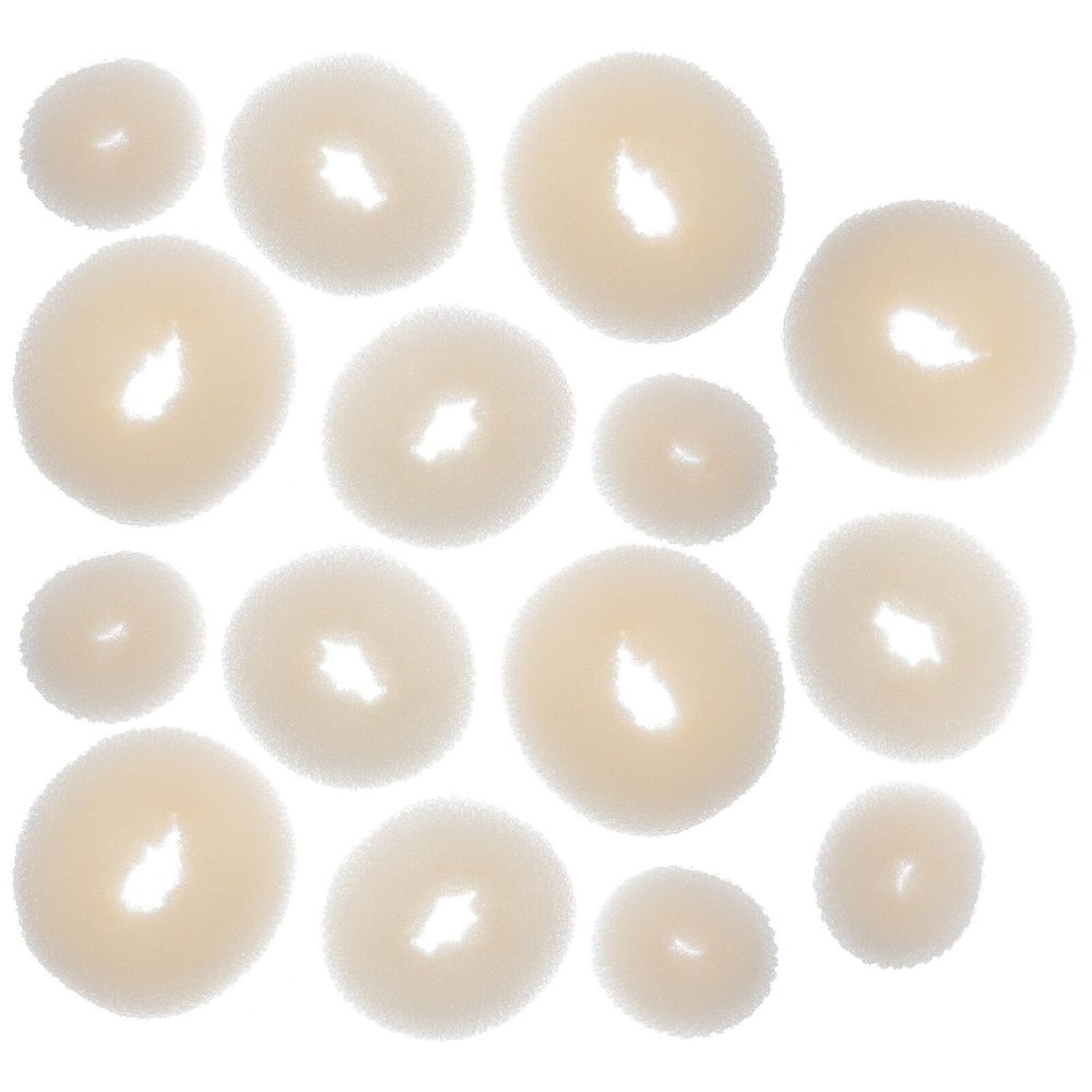 Minkissy Donut Bun Maker 15Pcs Donut Hair Bun Maker Invisible Hair Bun Shaper Ring Style Bun Maker Set Bun Maker for Women Girls Beige Flex Tools Hair Donut