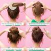 Minkissy Donut Bun Maker 15Pcs Donut Hair Bun Maker Invisible Hair Bun Shaper Ring Style Bun Maker Set Bun Maker for Women Girls Beige Flex Tools Hair Donut view 2