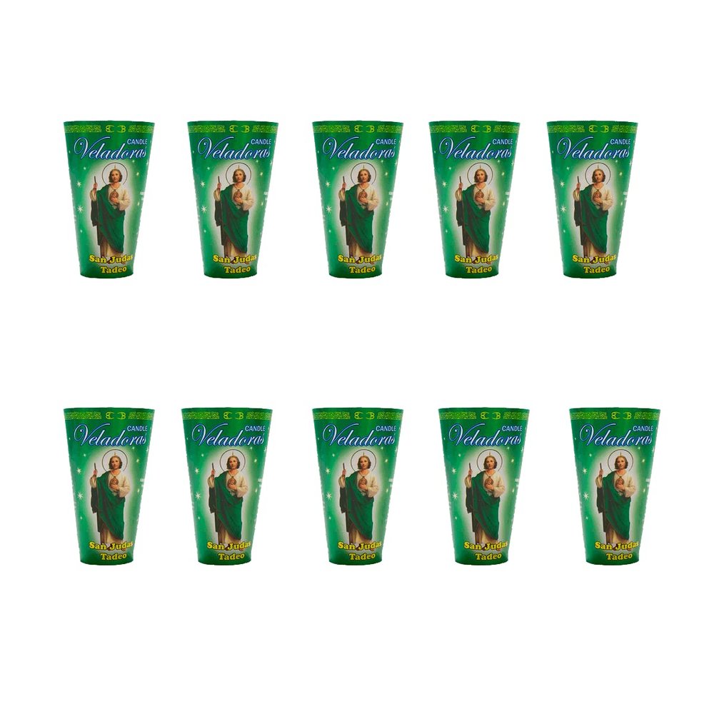 Luz Maria- Replacement Candle Whipped Paraffin #25 Replacement San Judas Tadeo 10 Pieces
