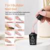 Beetles Builder Gel for Nails - 12 Color Kit, Clear, Nude, Pink, Brown - Strengthens Thin & Damaged Nails view 2