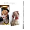 Stainless Steel Cosmetic Makeup Spatula, Double Head Non Slip Handle Beauty Spatula for Special Effects Makeup(Large) view 3