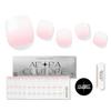 Adora Couture Semi Cured Gel Nail Strips - 32 pcs Gel Pedicure Stickers, Easy to Apply & Remove Toenail Stickers, Salon Quality at Home & Long Lasting - UV Nail Lamp Required - Pink White P view 1