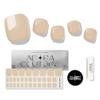 Semi Cured Gel Nail Strips - 32 pcs Gel Pedicure Stickers, Easy to Apply & Remove Toenail Stickers, Salon Quality at Home & Long Lasting - UV Nail Lamp Required - Light Brown P view 1