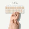 Semi Cured Gel Nail Strips - 32 pcs Gel Pedicure Stickers, Easy to Apply & Remove Toenail Stickers, Salon Quality at Home & Long Lasting - UV Nail Lamp Required - Light Brown P view 3
