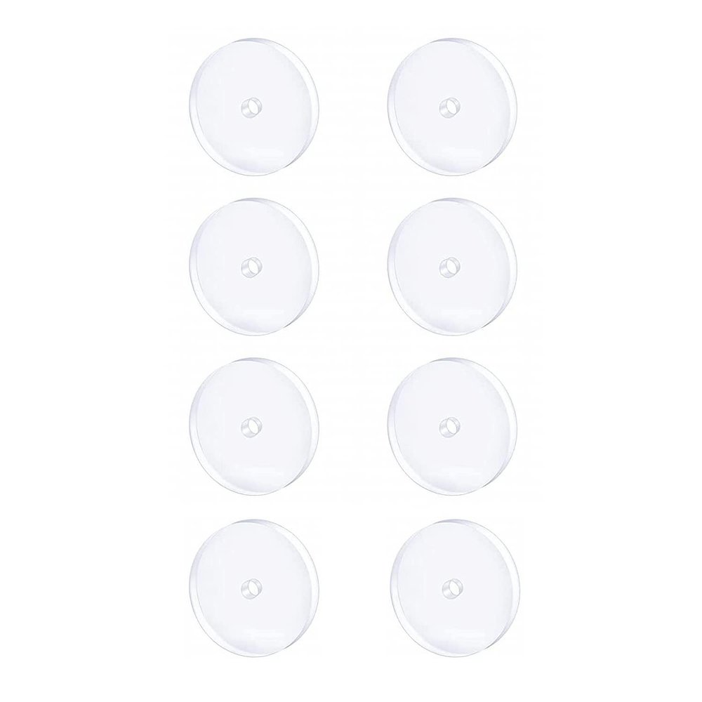 Bloomfall 7MM 8PCS Clear Piercing Disc For Piercing Bump,Pressure Silicone Earrings For Keloids Healing Pads Belly Button Piercing Kit
