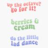 berries and cream pack tiktok (do the little lad dance, berries and cream, up the octave go for it) Bumper Sticker Vinyl Decal 5 inches view 1
