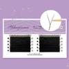 0.05 YY Shape Black Eyelash Extension Mink Lashes B/C Curl Individual Extensions Premade Volume Fans 2D Mink Lashes Natural Soft and Thick Makeup Lashes(9mm, YY Shape-B-0.05) view 3