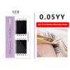 0.05 YY Shape Black Eyelash Extension Mink Lashes B/C Curl Individual Extensions Premade Volume Fans 2D Mink Lashes Natural Soft and Thick Makeup Lashes (8mm, YY Shape-C-0.05) view 2