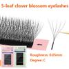 4D/5D Y/W Shape Clover Grafted Eyelashes Eyelashes Extension 8-12mm Bushy Natural Mink Eyelashes 0.05 Wispy and Soft Lashes 5D Premade Fans Eyelash Extension For Individual Beauty Lash Shop (10mm, 5D W-shape-0.05-C) view 3
