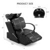 Artist hand Shampoo Bowl, 47" Ceramic Bowl Chair Adjustable Backwash Shampoo Station Footrest Salon Equipment view 3