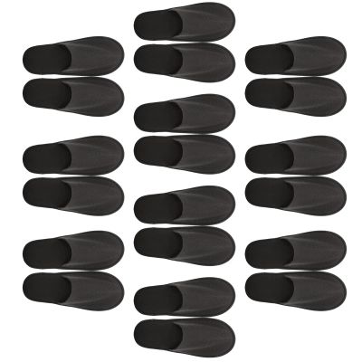 Milisten Shower Shoes 20Pcs Disposable Slippers Travel Slippers Cotton Closed Toe Washable Folding Spa For Guests Hotels Office (Light Grey) Disposable House