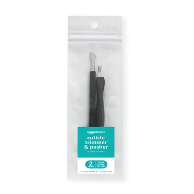 Amazon Basics Cuticle Trimmer and Pusher, 2 Count