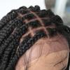 13" x6 1/2" Swiss Lace Front Twist Braids Cornrow Double Dutch Wigs with Baby Hair Natural Looking Premium Quality Synthetic Lightweight Box Braided Wig for Black Women LL603836C-34inch, #1B Black view 3