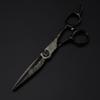Hair Cutting Scissors, 6 inch Upscale Black Damascus hair scissors haircut thinning barber tools cutting shears Hairdressing scissors (Color : Set with bag) view 2