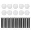 Lipstick Wands Tool Kit 50PCS Disposable Lip Wands and 10PCS Empty Jar for Home DIY Travel and Beauty Salon view 1