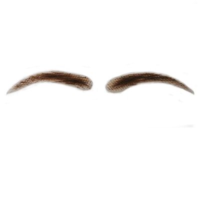 CliCling False Eyebrows Human Hair Artificial Real Hair Handmade Crochet False Brows Light Brown Invisible Realistic Natural Fake Eyebrows
