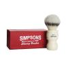 Alexander Simpson M7 Synthetic Best Hair Brush, Faux Platinum Synthetic Shaving Brush (Ivory) view 1