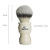 Alexander Simpson M7 Synthetic Best Hair Brush, Faux Platinum Synthetic Shaving Brush (Ivory) view 2