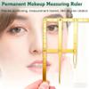 Golden Ratio Calipers, Stainless Steel Eyebrow Measuring Ruler Flexible Removable Ruler Eyebrow Mapping Caliper Permanent Makeup Measure Tool(Gold) view 2