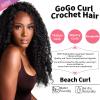 GoGo Curl Curly Crochet Hair for Women Water Wave Crochet Hair Deep Wave Braiding Hair Bohemian Crochet Braids Synthetic Hair Extensions (18 inch(Pack of 6), 1B Natural Black) view 2