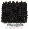 GoGo Curl Curly Crochet Hair for Women Water Wave Crochet Hair Deep Wave Braiding Hair Bohemian Crochet Braids Synthetic Hair Extensions (18 inch(Pack of 6), 1B Natural Black) view 3