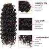 GoGo Curl Curly Crochet Hair for Women Water Wave Crochet Hair Deep Wave Braiding Hair Bohemian Crochet Braids Synthetic Hair Extensions (18 inch(Pack of 6), 1B Natural Black) view 4