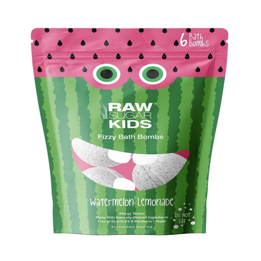 Raw Sugar Kids Watermelon Lemonade Fizzy Bath Bombs