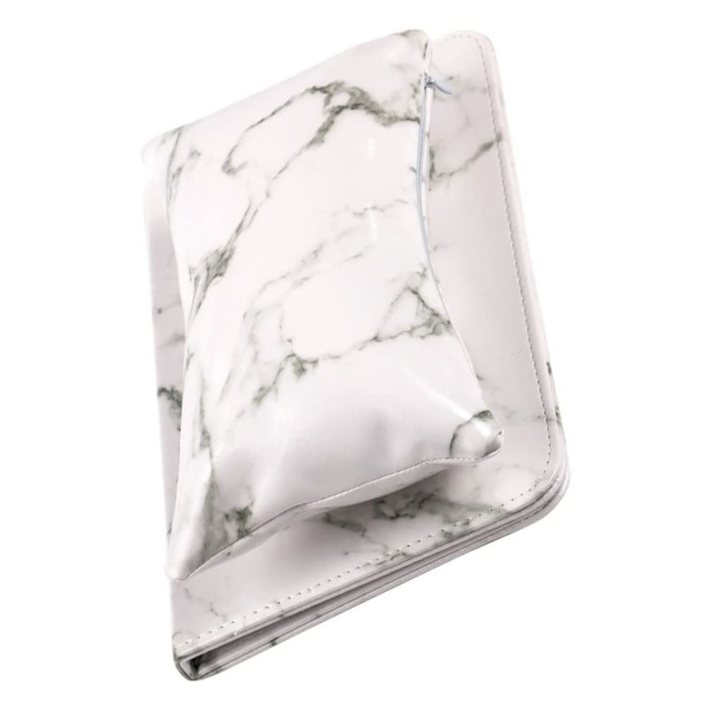 FOMIYES 1set Nail Art Hand Rest Pillow Marble Design Manicure Salon Accessory for Comfortable Nail Care Easy to Clean Table Mat for Professionals and Enthusiasts
