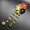 Japanese Tsumami Hair Pin Decor Kanzashi Hair Sticks Picks Fit For Kimono Hanfu accessories Long Japanese Hair Sticks Gold view 2
