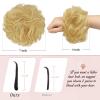 RUWISS Messy Bun Hair Piece Human Hair Messy Rose Bun Hair Buns Hair Piece for Women Real Hair Scrunchies Updo Hair Pieces Bun Extension Ponytail Messy Hair Bun (Golden Blonde) view 4