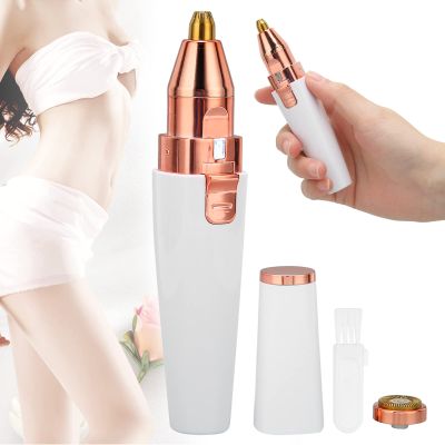 Hair Remover for Women,Rechargeable Eyebrow Trimmer & Hair Remover 2 IN 1 Eyebrow and Painless Hair Remover Eyebrow Lips Body Hair Removal for Women with