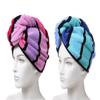 Anller 2 Pack 100% Cotton Hair Towel Wrap, Hair Drying Towel with Button for Women, Dry Hair Hat, Shower Head Towel (red & Blue) view 1