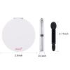Deksias 2X Times Mirror in Pocket Magnify Round 2 Side Make up Compact Pu Folding Collapsible Mirrors with Extra 20PCS Eyeshadow Sponge Brush view 2