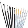 12 Pieces Eyeliner Brushes Set, Slanted Makeup Gel Eyeliner Brush Line Fine Bent Eyeliner Brush Pointed Round Makeup Brush Angled Eyeliner Makeup Tool for Girls Women Cosmetic Applicators view 1