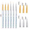 12 Pieces Eyeliner Brushes Set, Slanted Makeup Gel Eyeliner Brush Line Fine Bent Eyeliner Brush Pointed Round Makeup Brush Angled Eyeliner Makeup Tool for Girls Women Cosmetic Applicators view 3