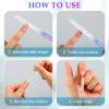 Zhehao 6 Pcs Glass Nail File and Nail Shiner Set Manicure Pedicure Glass File Buffer Cuticle Trimmer Nano Finger Nano Foot Scrubber Callus Remover Foot Care Pedicure Fingernails Toenail (Blue Purple) view 3