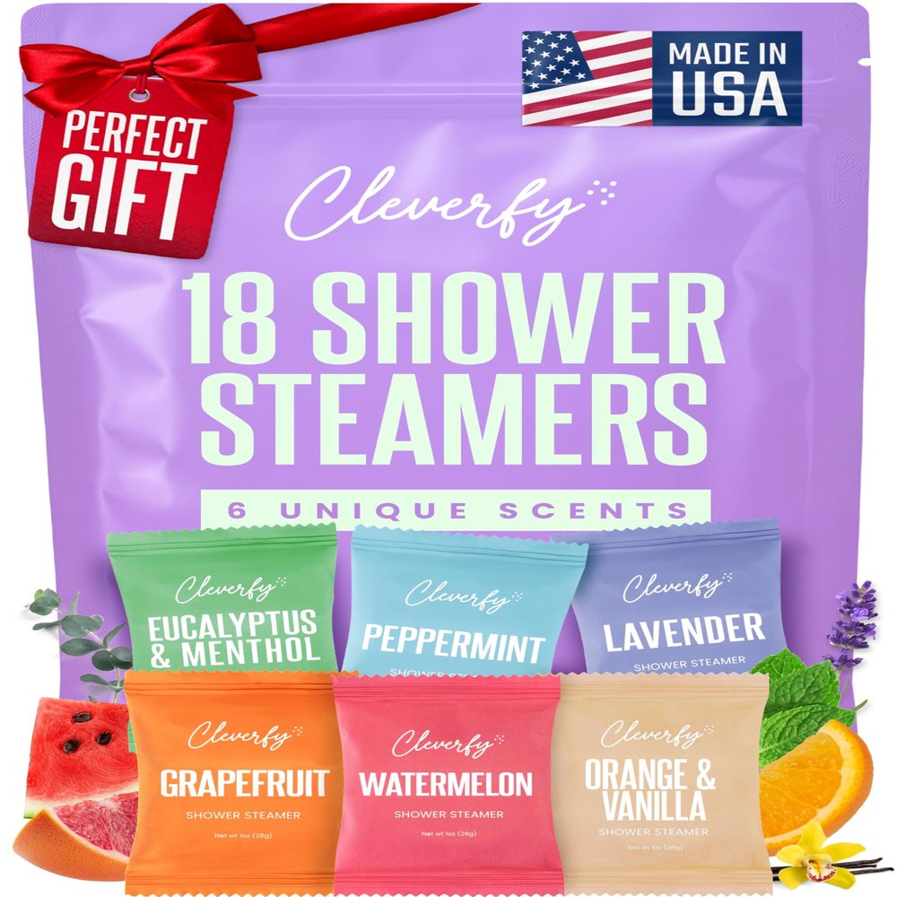 Cleverfy Shower Steamers Aromatherapy - Valentines Day Gifts for Her, Him, Women, Daughter, Mom, Girlfriend, Wife, Teen Girls and Boys - Valentines Gifts for Her, Him, Women and Men - 18 Tablets