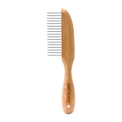 Artero Tango Wide Tooth Comb for Dogs, Bamboo Handle, 8.6 x 2.1 in