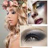 Black Smoky Eyeshadow Palette - Silver Shimmer, Grey, Gold, Brown - 9 Colors - Glitter & Matte Finish - Long Lasting, Waterproof - Pearl Eye Shadow Palette - Includes Eyeshadow Brush view 2