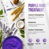 Sunatoria New Keratin Purple Hair Mask- Blonde Hair Purple Toner - Repair & Nourishment Treatment For Bleached, Brassy Hair - Blue Hair Mask, No Yellow Tones - Deep Conditioner For Color Treated Locks view 3