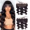 13x4" Ear to Ear Lace Frontal Body Wave Unprocessed 100% Brazilian Virgin Human Hair Wet and Wavy 13x4 Frontal Closure Pre Plucked with Baby Hair Natural Black (16inch, body wave frontal) view 1