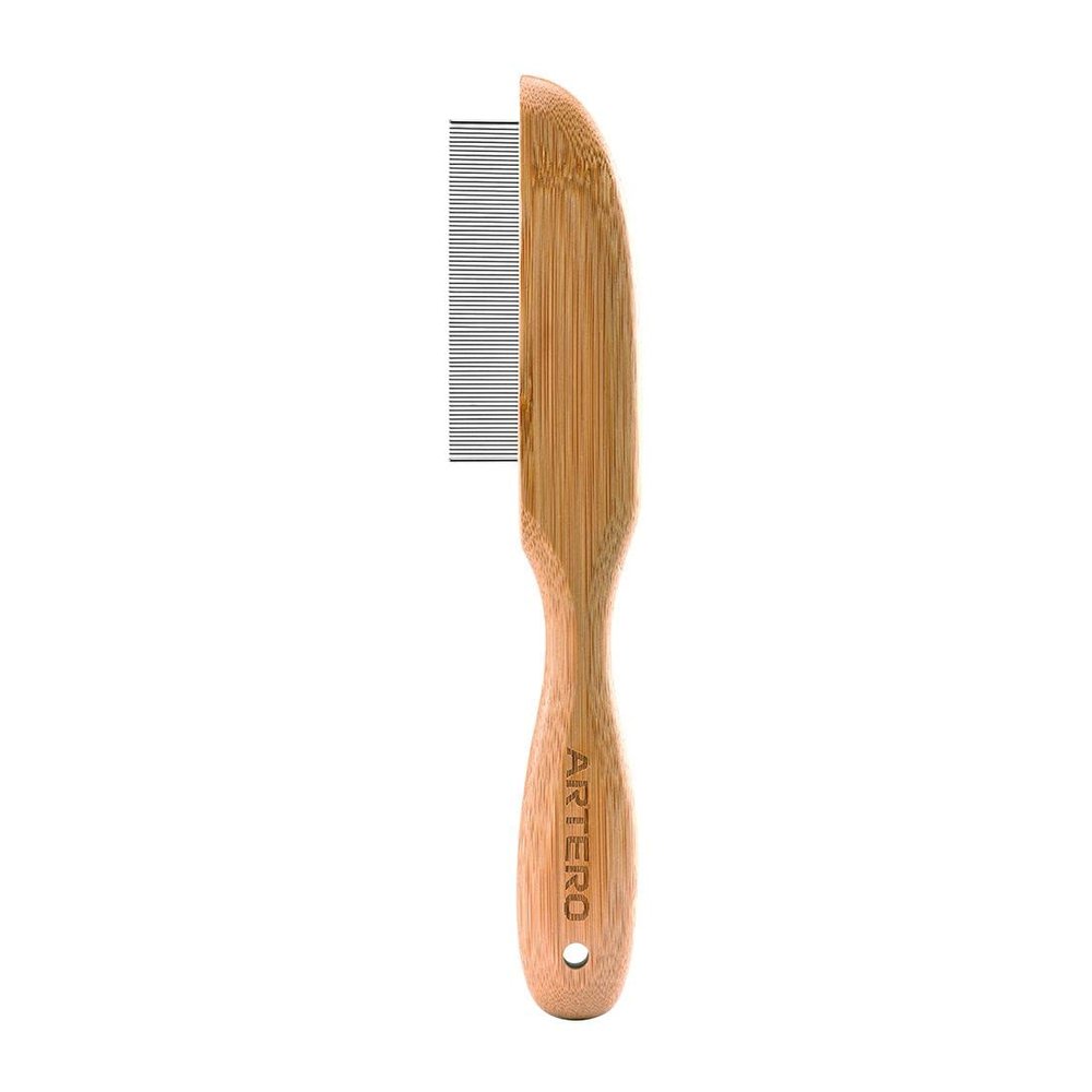 ARTERO Tango Extra Fine Pin Comb for Dogs and Cats, Bamboo Handle, 8.6 in