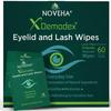 NOVEHA Demodex Eyelid & Lash Wipes | Box Of 60 Individually Wrapped Extra Strength Cleansing Eyelash Wipes - Battle Itchy & Irritated Eyes associated with Demodex Mites, Naturally Remove debris view 1