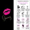 BRAWNA 50 Pck PMU Spanish Lip Blush Aftercare Thank You Cards - Instrucciones Para El Cuidado Despus Del Rubor De Labios Permanente - PMU Supplies - Microblading Kit - Black view 1