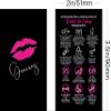 BRAWNA 50 Pck PMU Spanish Lip Blush Aftercare Thank You Cards - Instrucciones Para El Cuidado Despus Del Rubor De Labios Permanente - PMU Supplies - Microblading Kit - Black view 2