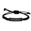 Take Thai Real Origin Should I Sleep Or Should I Shower I Could Sleep in Black Rope Bracelet, Mama Present from Son Daughter, Inspire Engraved Bracelet for Mom view 1